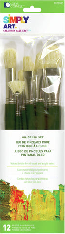 Simply Art Oil Brush Set 12/Pkg
