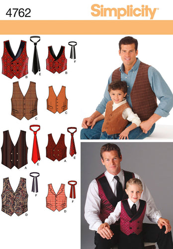 Simplicity Boys' And Mens Vests And Tie