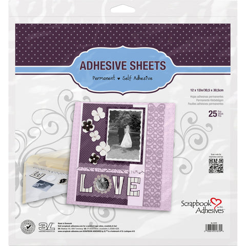Scrapbook Adhesives Permanent Adhesive Sheets 25/Pkg