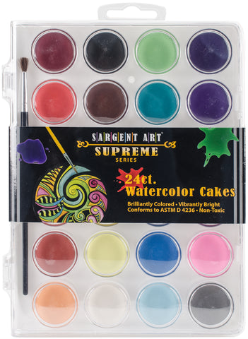 Supreme Series Watercolor Cakes 24/Pkg