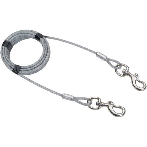Titan Giant 20' Dog Tie Out Cable W/Nickel Plated Snaps