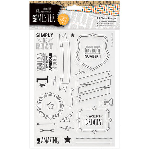 Papermania Mr. Mister A5 Clear Stamps