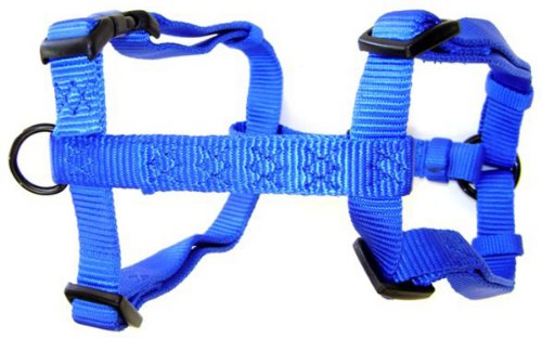 Hamilton Adjustable Comfort Nylon Dog Harness, Blue, 3/4" x 20-30"