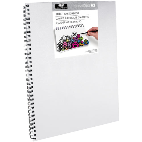 essentials(TM) Canvas Cover Sketchbook 11.6"X16.5"