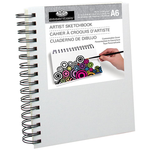 essentials(TM) Canvas Cover Sketchbook 4.1"X5.8"
