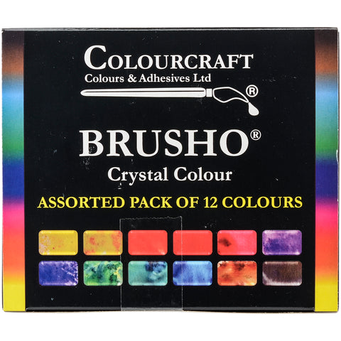 Brusho Crystal Colours Set 12/Pkg