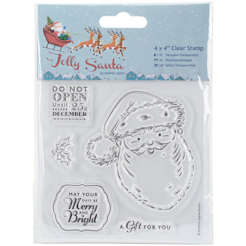 Papermania Jolly Santa Clear Stamps 4"X4"