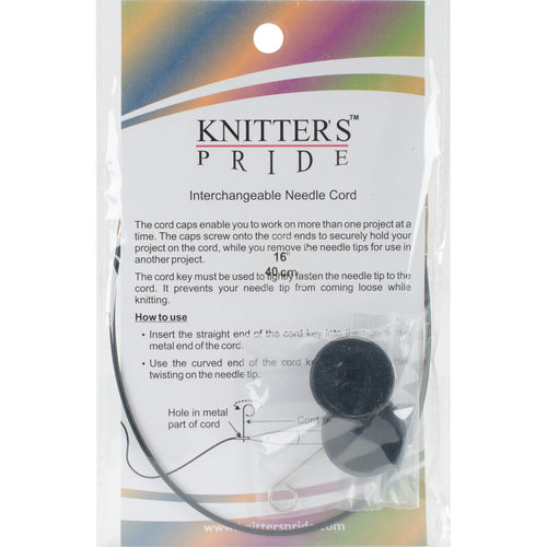 Knitter's Pride-Interchangeable Cords 8"(16"w/tips)