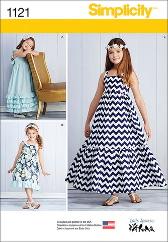 Simplicity Little Sparrow Girls Pullover Dresses
