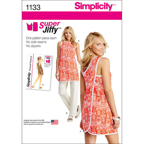 Simplicity Super Jiffy Wrap Beach Cover Up Tunic & Pants