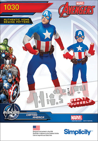 Simplicity Boys & Mens Captain America Costume