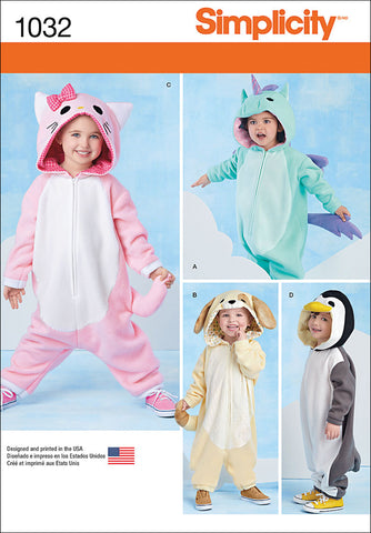 Simplicity Toddlers Animal Costumes