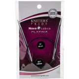 Knitter's Pride-Cubics Platina Fixed Circular Needles 16"