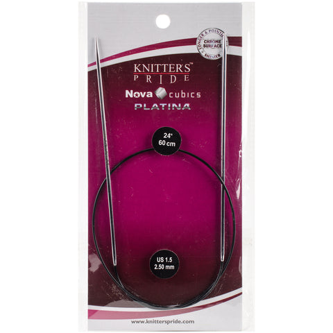 Knitter's Pride-Cubics Platina Fixed Circular Needles 24"