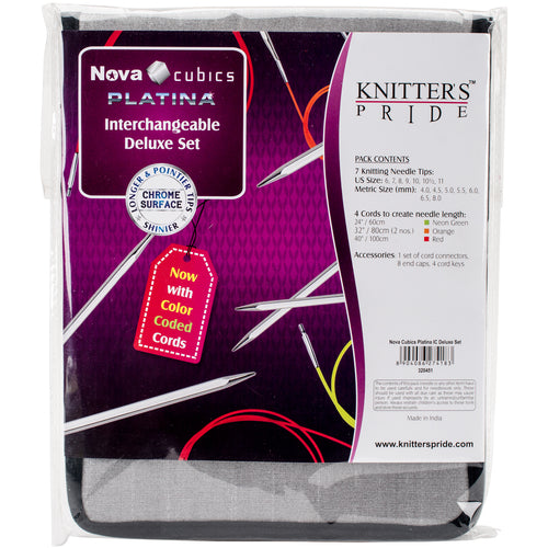 Knitter's Pride-Cubics Platina Deluxe Interchangeable Needle