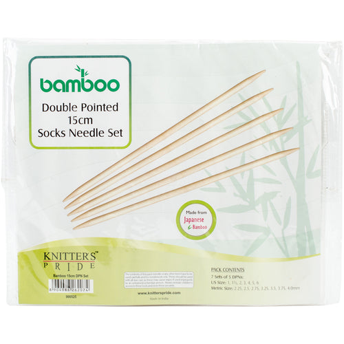 Knitter's Pride-Bamboo Double Pointed Needles Set 6"