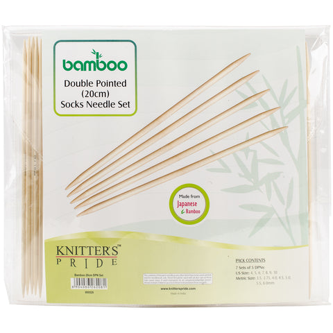 Knitter's Pride-Bamboo Double Pointed Needles Set 8"
