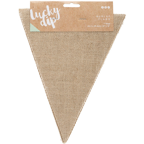 Kaisercraft Lucky Dip Burlap Flags 7/Pkg