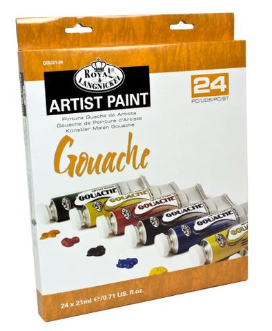 Royal & Langnickel Gouache Color Artist Tube Paint, 21ml, 24-Pack