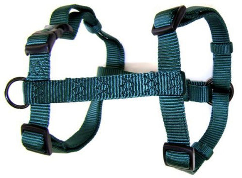Hamilton Adjustable Comfort Nylon Dog Harness, Dark Green, 3/4" x 20-30"