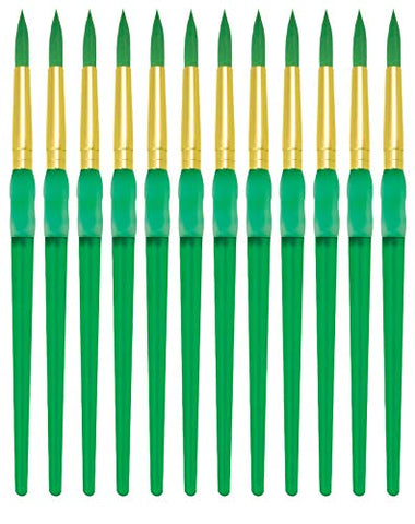 Royal Brush Big Kids Choice Paint Brush, Round, Size 8, Pack of 12 - 1300673
