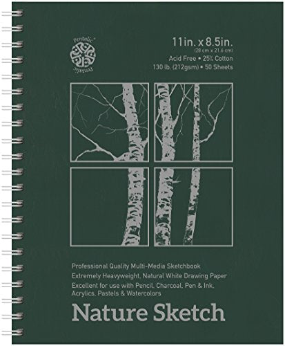 Pentalic Nature Sketch Pad, 11-Inch by 8-1/2-Inch