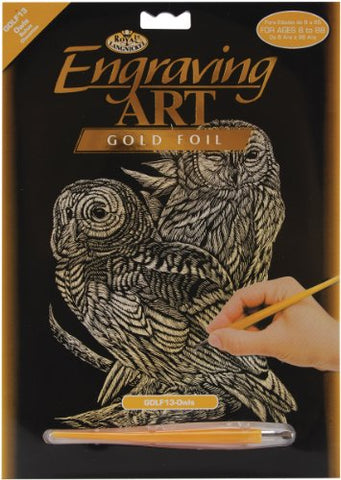 Royal and Langnickel Gold Engraving Art, Owls