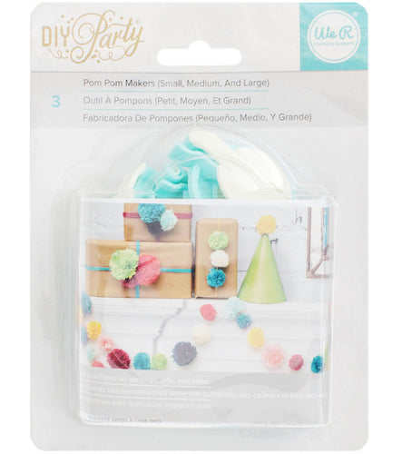 We R DIY Party Pom Pom Maker 3/Pkg