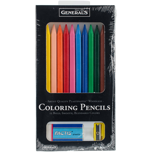 Factis(R) Woodless Coloring Pencil Set 12/Pkg