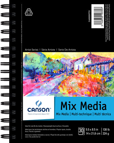 Canson Mix Media Pad 5.5&quot;X8.5&quot;