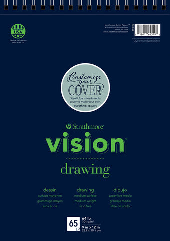 Strathmore Vision Fine Tooth Drawing Pad 9"X12"