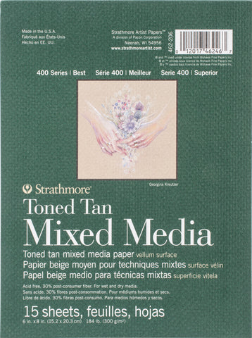 Strathmore Toned Mixed Media Paper - Toned Tan 6"X8"