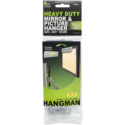 Heavy Duty Hangman Mirror & Picture Hanger W/Walldogs 6"
