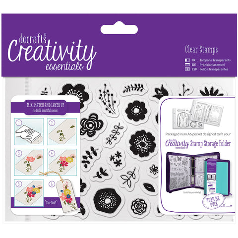 Creativity Essentials A6 Clear Stamp Set 40/Pkg