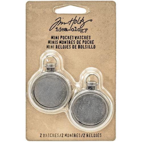 Idea-Ology Metal Mini Pocket Watch Frames 1" 2/Pkg