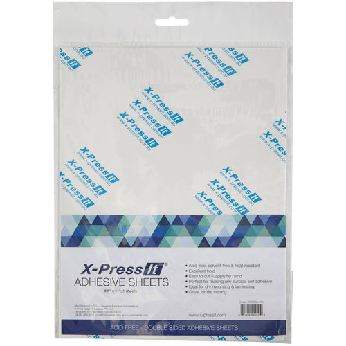 X-Press It Adhesive Sheets 8.5"X11" 5/Pkg