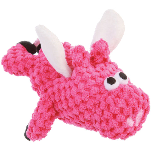 goDog Checkers Flying Pig Squeaker With Chew Guard Mini