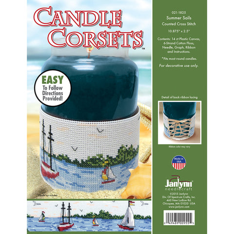Janlynn Candle Corsets Plastic Canvas Kit 10.875"X2.5"