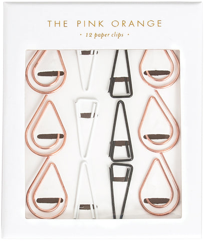 The Pink Orange Paper Clips In Gift Box 12/Pkg