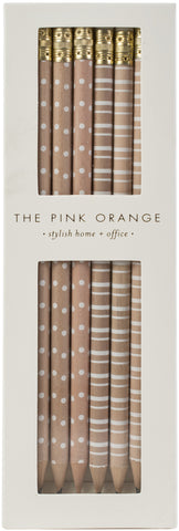 The Pink Orange Kraft Pencil Set In Gift Box 8/Pkg