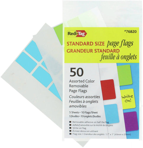 Redi-Tag Standard Page Flags - Blank 50/Pkg