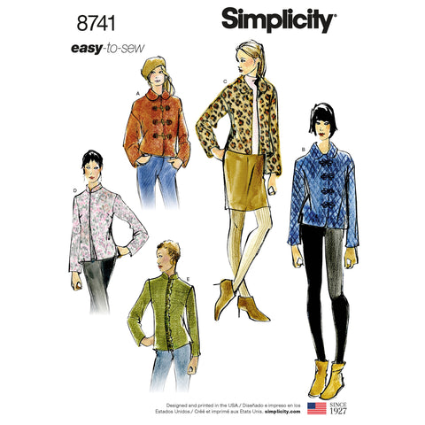 Simplicity Easy-To-Sew Misses Lined Jacket With Variations