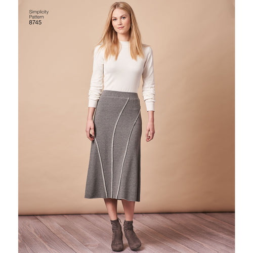 Simplicity Easy-To-Sew Misses Knit Skirt