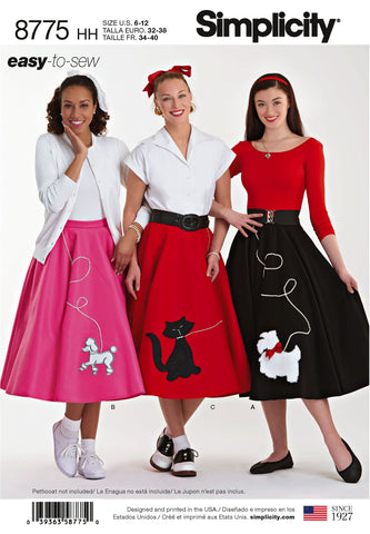 Simplicity Easy-To-Sew Misses 1950S Poodle Skirt