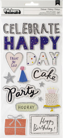 Hooray Thickers Stickers 57/Pkg