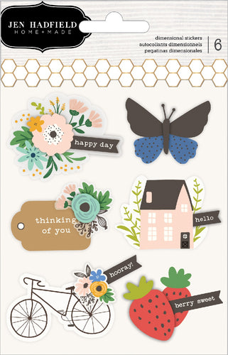 Jen Hadfield Along The Way Layered Stickers 6/Pkg