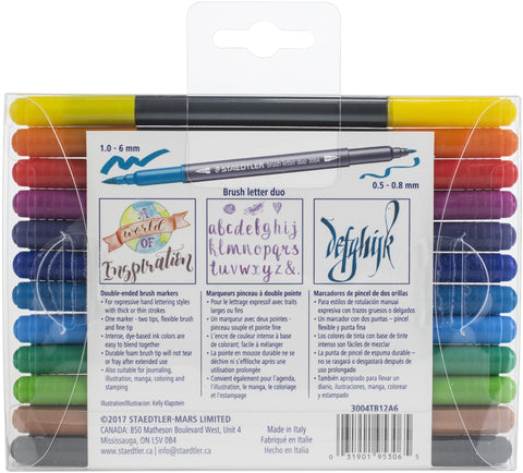 Double Ended Lettering Markers 12/Pkg