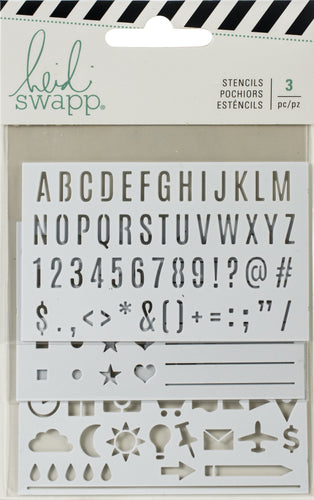 Heidi Swapp Memory Planner Stencils 3/Pkg