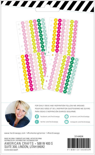 Heidi Swapp Memory Planner Reinforcer Stickers 240/Pkg