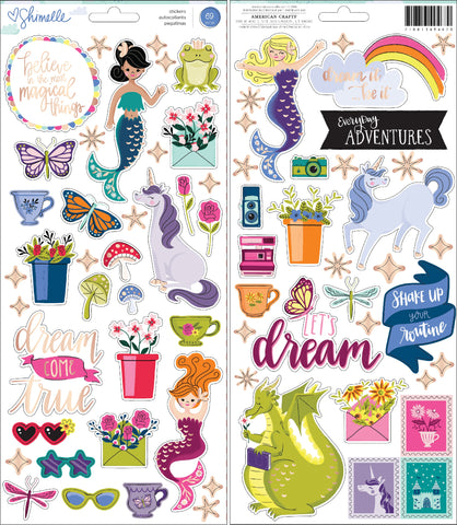 Shimelle Head In The Clouds Stickers 6"X12" 69/Pkg